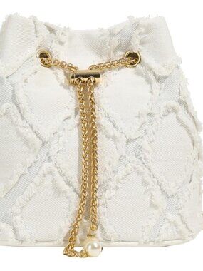 Denim Quilted Drawstring Jean Purses for Women Denim Clutch Hobo Bags Crossbody